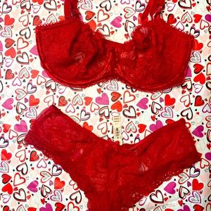 Red Bra and Panties